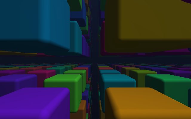 Raymarched box field preview